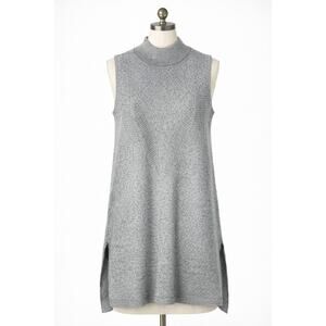 Karen Millen | Knit Tank Top Blouse Gray Silver Long